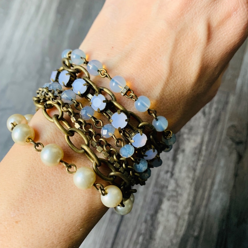 Anthropologie Beaded Magnet Bracelet